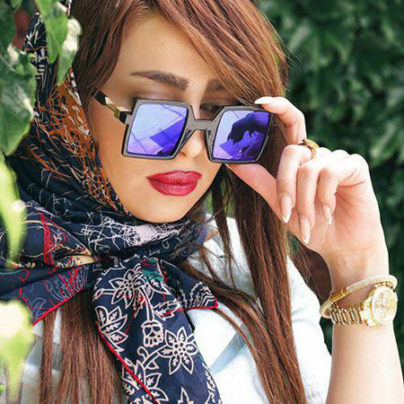 عینک دودی مربعی