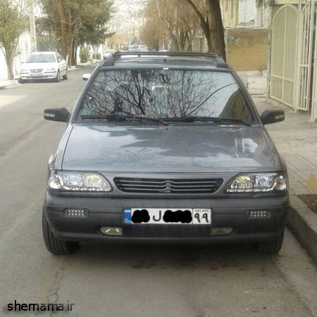 پراید با چراغ جلو طرح پرشیایی و جلو پنجره طرح زانتیایی