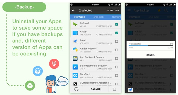 نرم افزار بک آپ از گوشی و تبلت اندروید Android App Backup & Restore