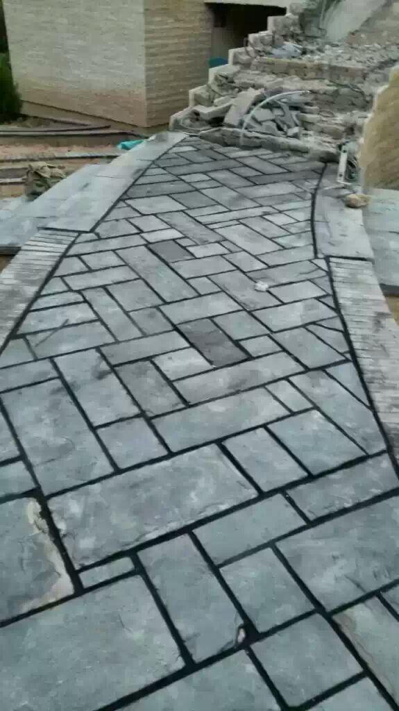 اجرای کف حصیری پیمانکاری سنگ مالون جوینده .سنگ کوهی ..سنگ ورقه ای پیمانکری سنگ مالون .09124026545   09125067712