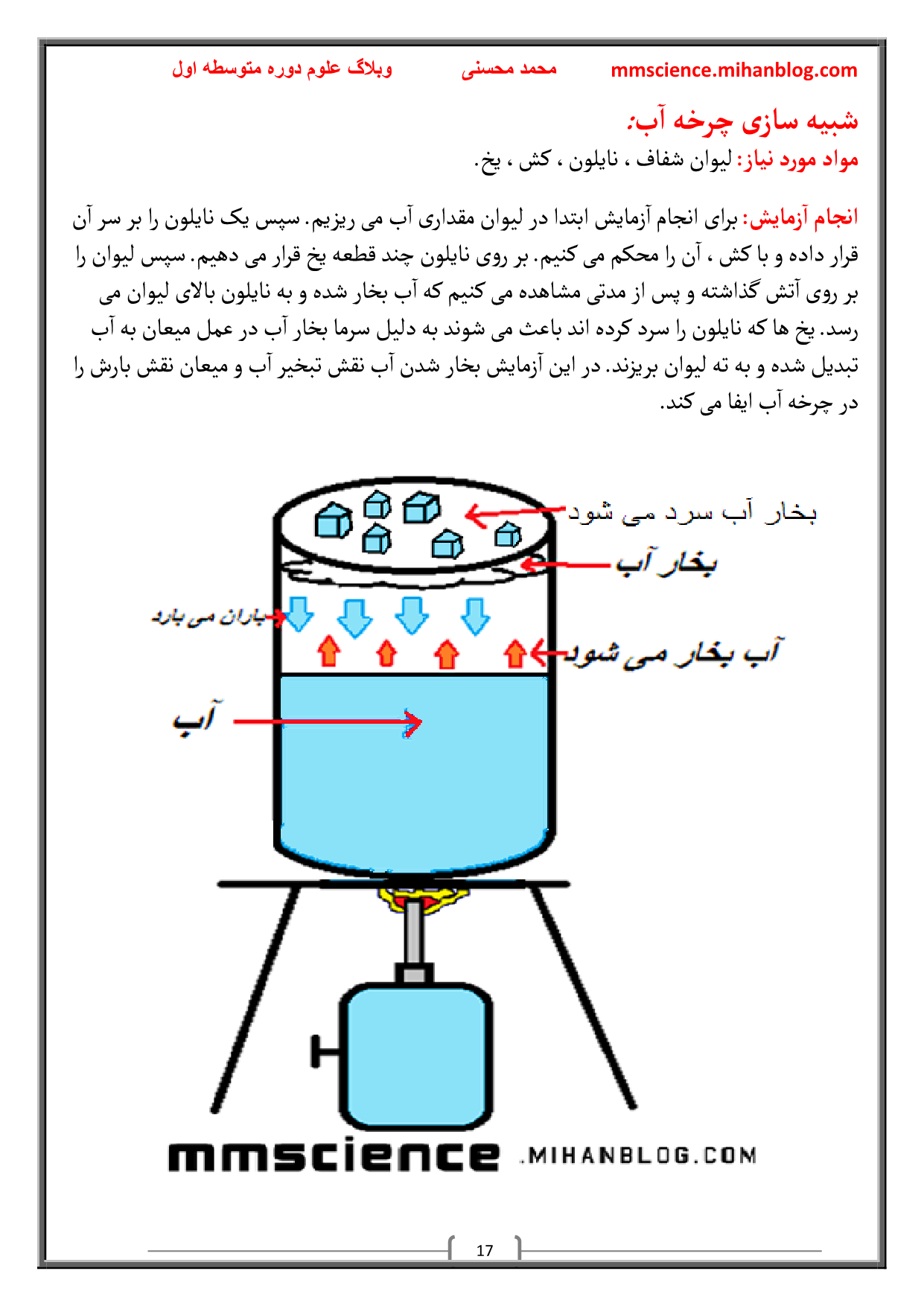 گزارش کار آزمایشگاه علوم هفتم