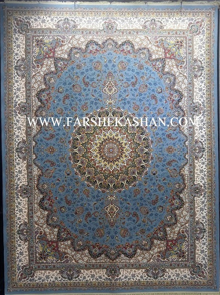 فرش ماشینی ابی رنگ