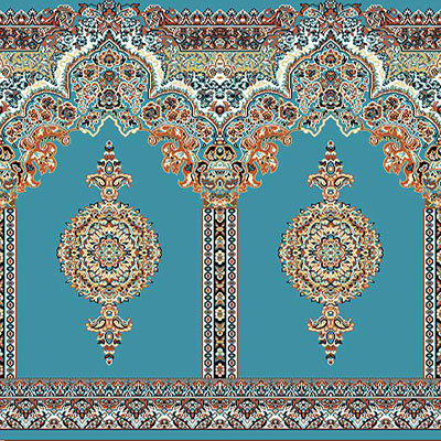 سجاده فرش نگین آبی