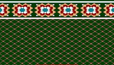 فرش نمازخانه ی سجاده ای سبز فیروزه ای طرح فردوس