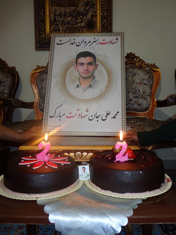 کیک تولد شهید دولت آبادی 1392 کیک تولد شهید دولت آبادی 1392
