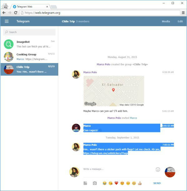 پرینت گرفتن از محتوای تلگرام