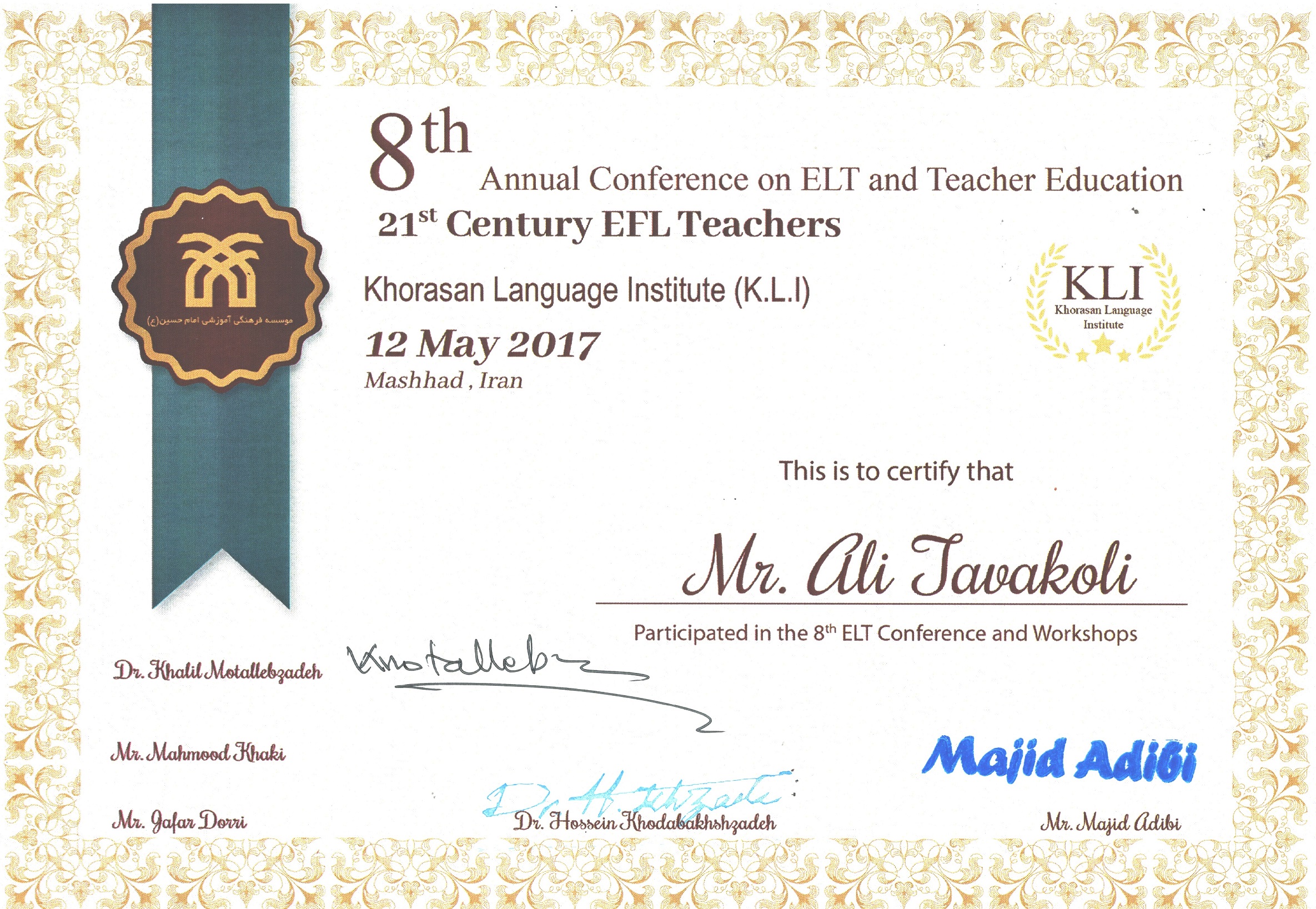 8th Annual Conference on ELT and Teacher Education 8th Annual Conference on ELT and Teacher Education