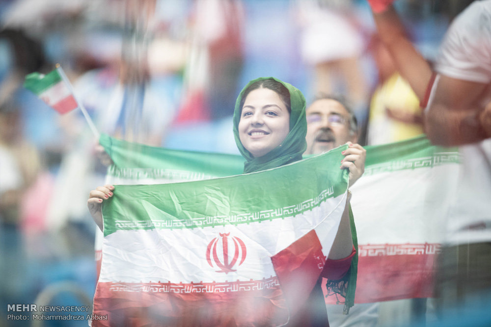 حجاب و ورزش, ایران, جام جهانی, مراکش, حجاب تماشاگران بازی ایران و مراکش
