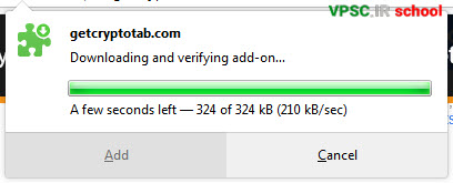 CryptoTab download and verifying add-on Firefox