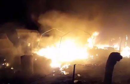 آتش سوز چادر زلزله زدگان کرمانشاه