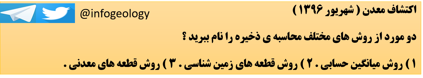 68 - روش های مختلف محاسبه ی ذخیره . شهریور 1396 . اکتشاف معدن .