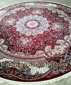 فرش گرد قرمز