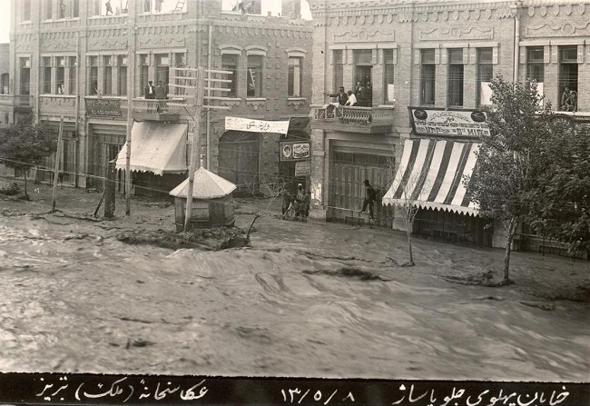 سیل در تبریز